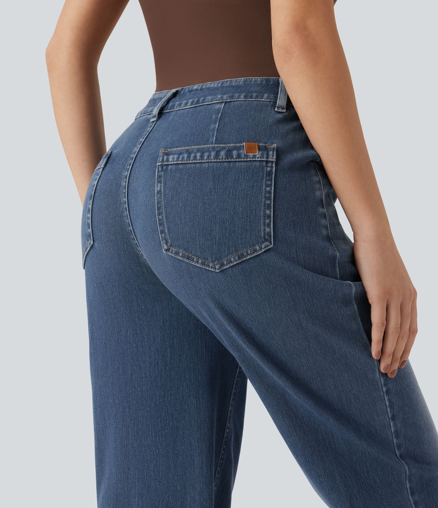 Jean droit Halara Flex™ taille haute avec poches