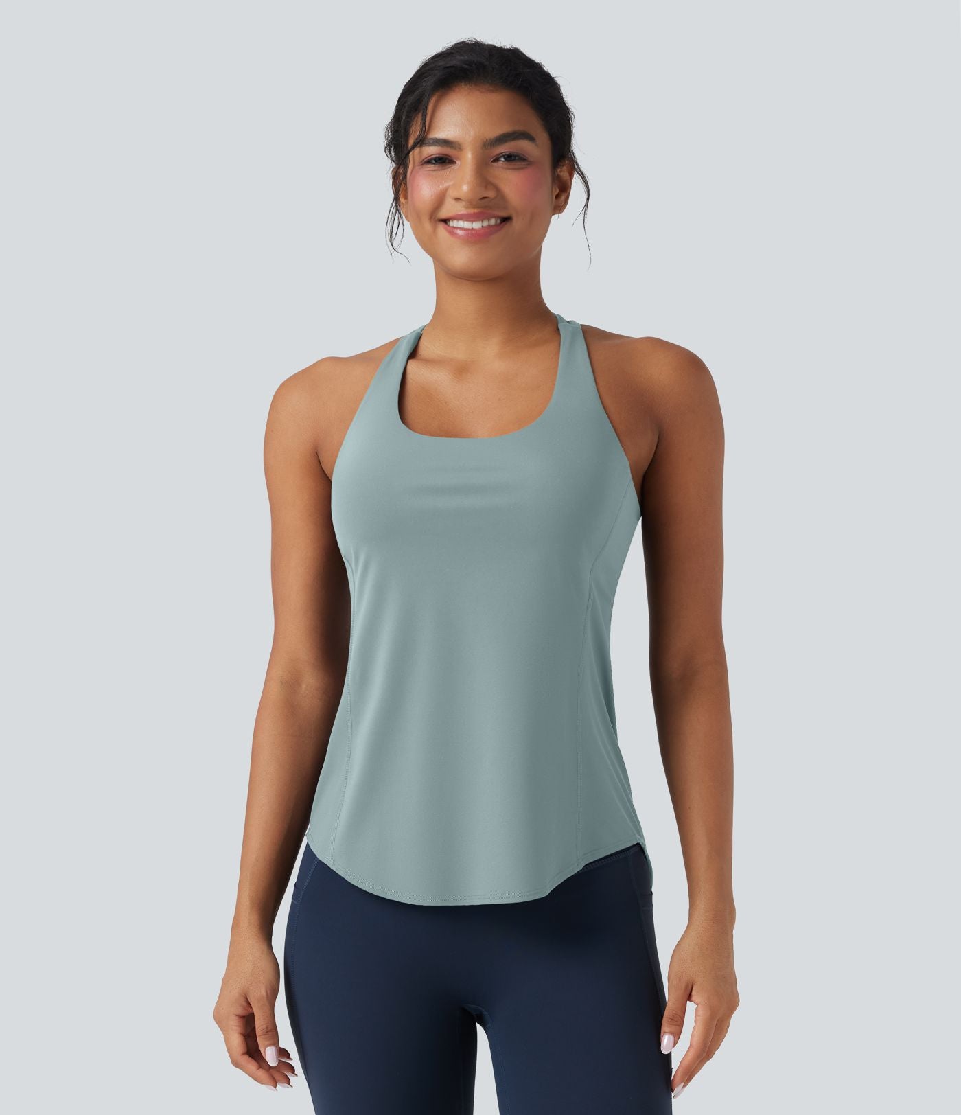 Débardeur running Halara UltraSculpt™ col rond dos croisé bonnets E-G