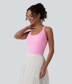 Body SoftlyZero™ Airy col U sans manches dos torsadé ouvert effet frais InstantCool avec boucle réglable et brassière intégrée