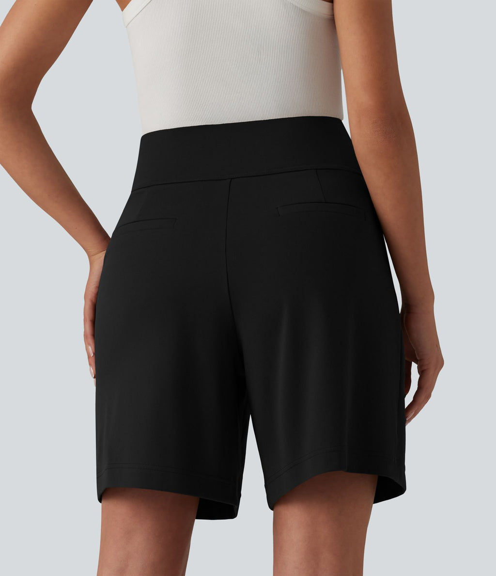 Short tailleur ample DayStretch taille haute 17,5 cm avec poches