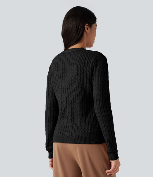 Cardigan col V torsadé