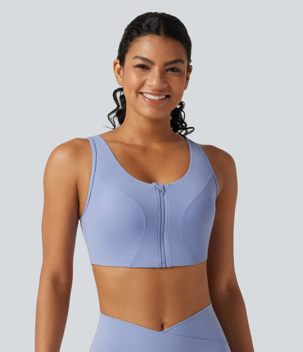 Brassière de yoga Halara UltraSculpt™ maintien moyen zippée avec coussinets amovibles