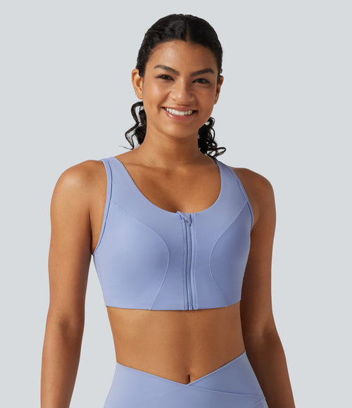 Brassière de yoga Halara UltraSculpt™ maintien moyen zippée avec coussinets amovibles