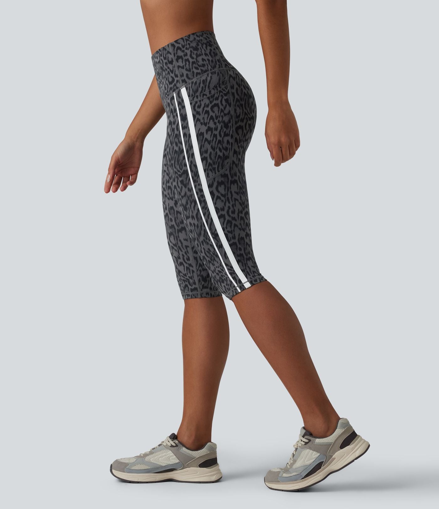 Halara UltraSculpt™ Legging corsaire de training gainant taille haute léopard color block avec poches