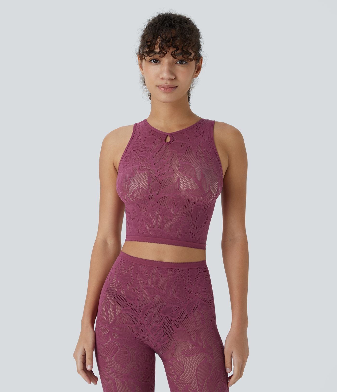 Débardeur court avec découpes sans couture OneForm Seamless Flow