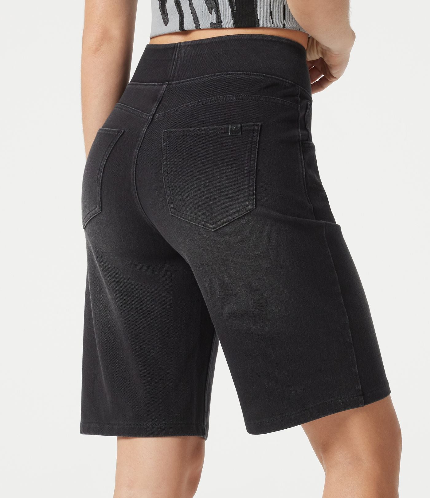 Halara Flex™ Bermuda casual en jean taille haute avec poches