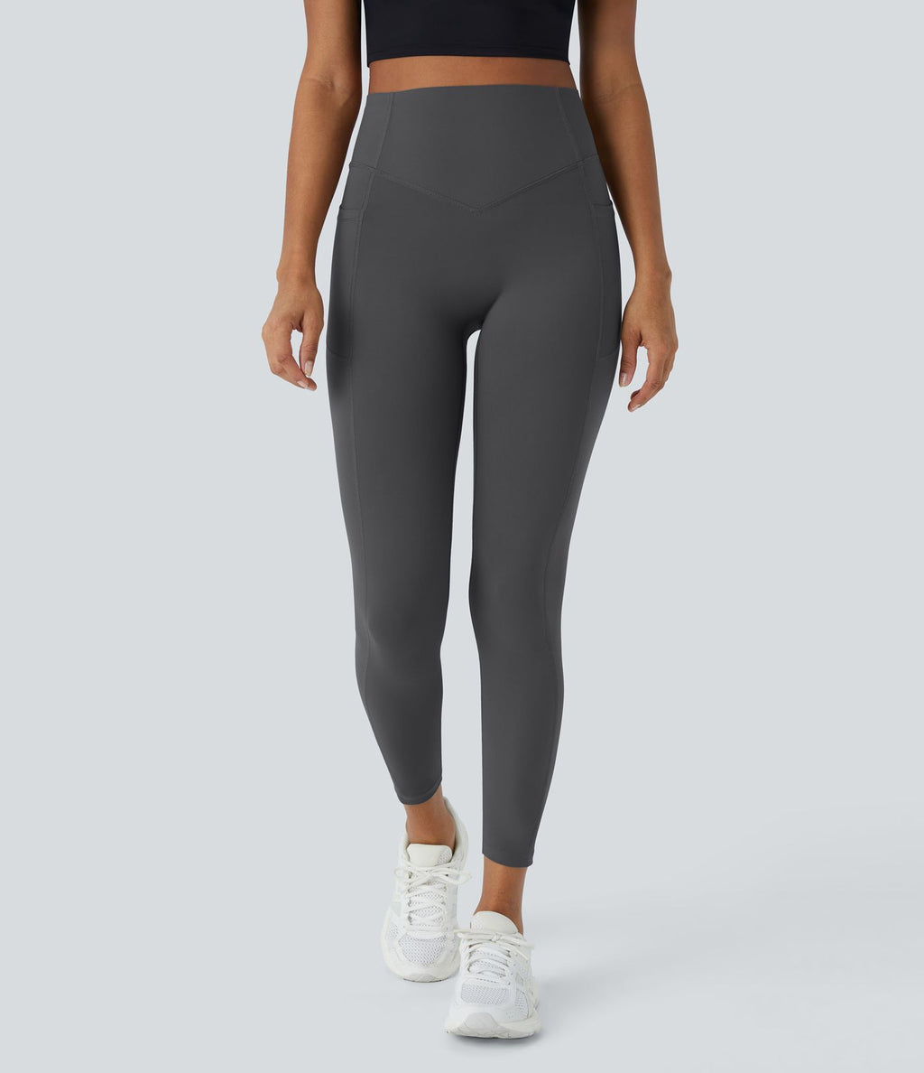 Legging d'entraînement gainant galbant taille haute avec effet scrunch et poches Halara UltraSculpt™