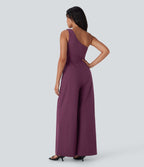 Combinaison de soirée Breezeful™ asymétrique dos nu séchage rapide avec poches latérales