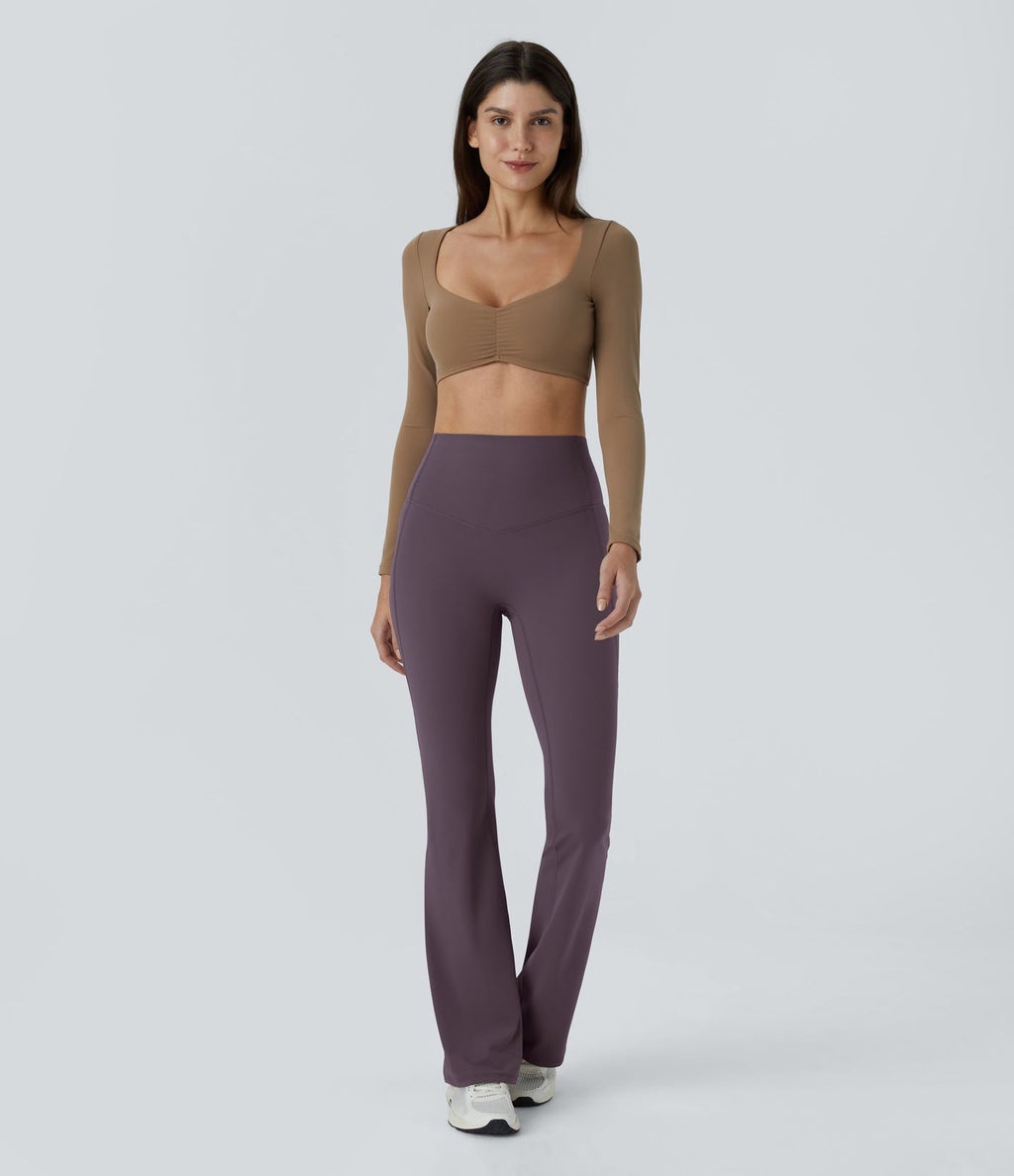 Pantalon 7/8 d'entraînement gainant galbant taille haute avec poches Halara UltraSculpt™