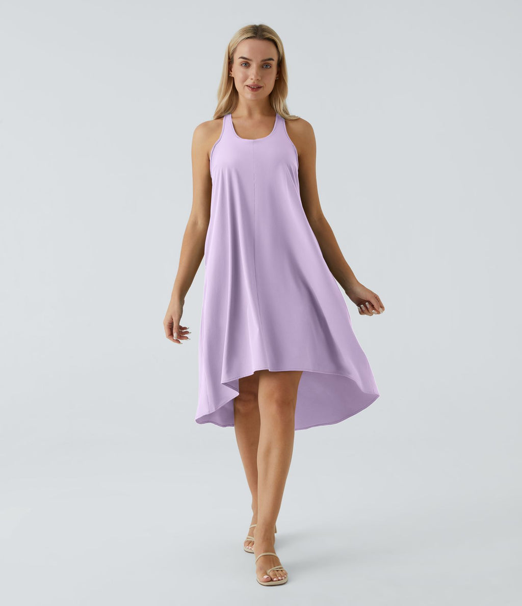 Robe décontractée mi-longue Breezeful™ dos nageur poche latérale fluide asymétrique séchage rapide A-C