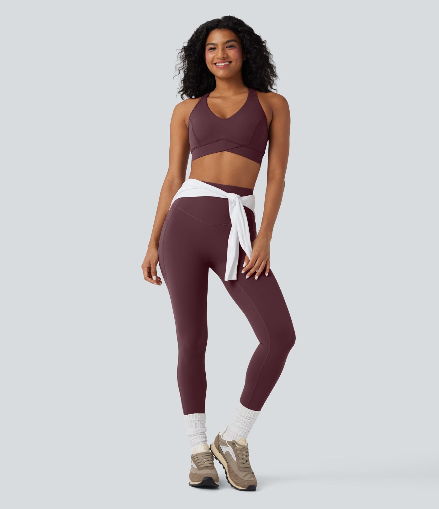 Brassière de sport entraînement Halara UltraSculpt™ soutien intermédiaire col V dos nageur bonnets A-C