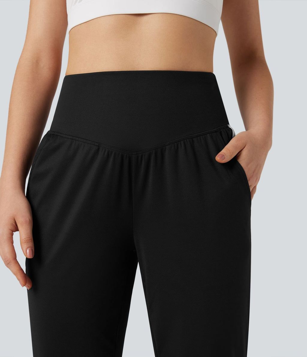 Pantalon tailleur à coupe bootcut gainant taille haute avec poches Halara Flex™
