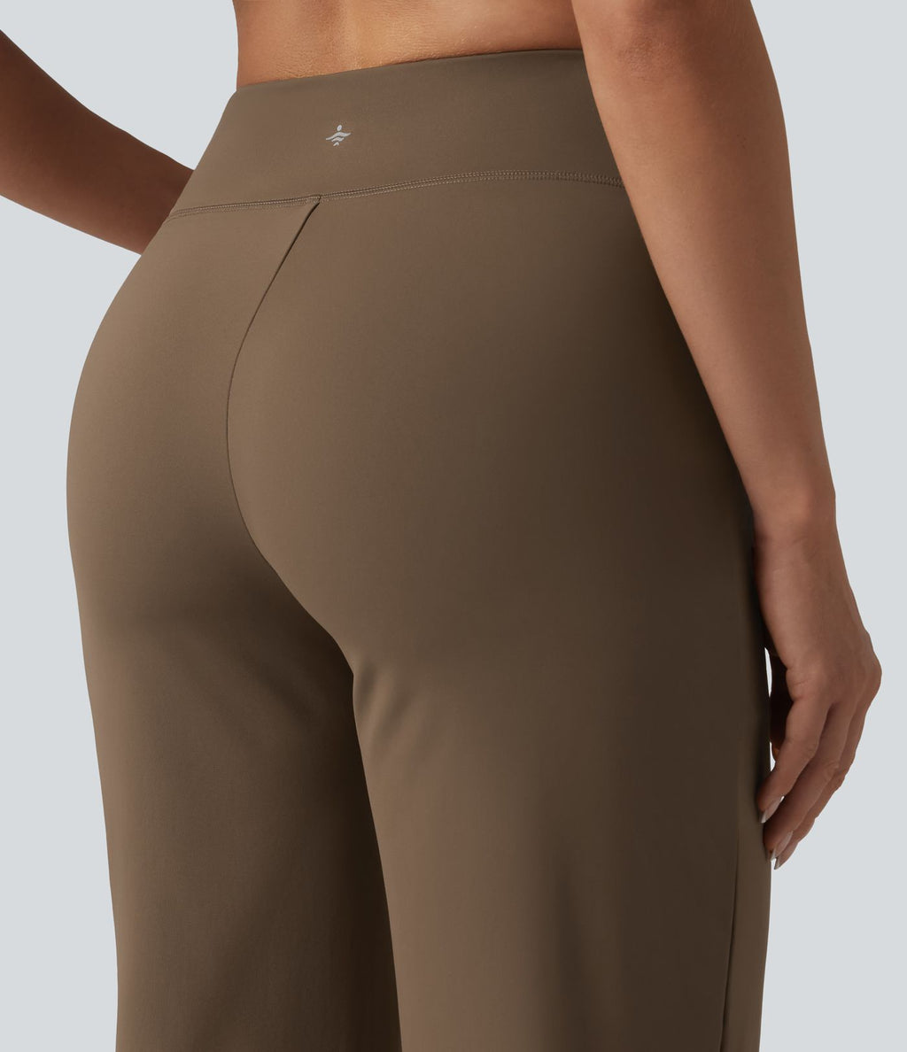 Pantalon de yoga bootcut mi-taille avec poches
