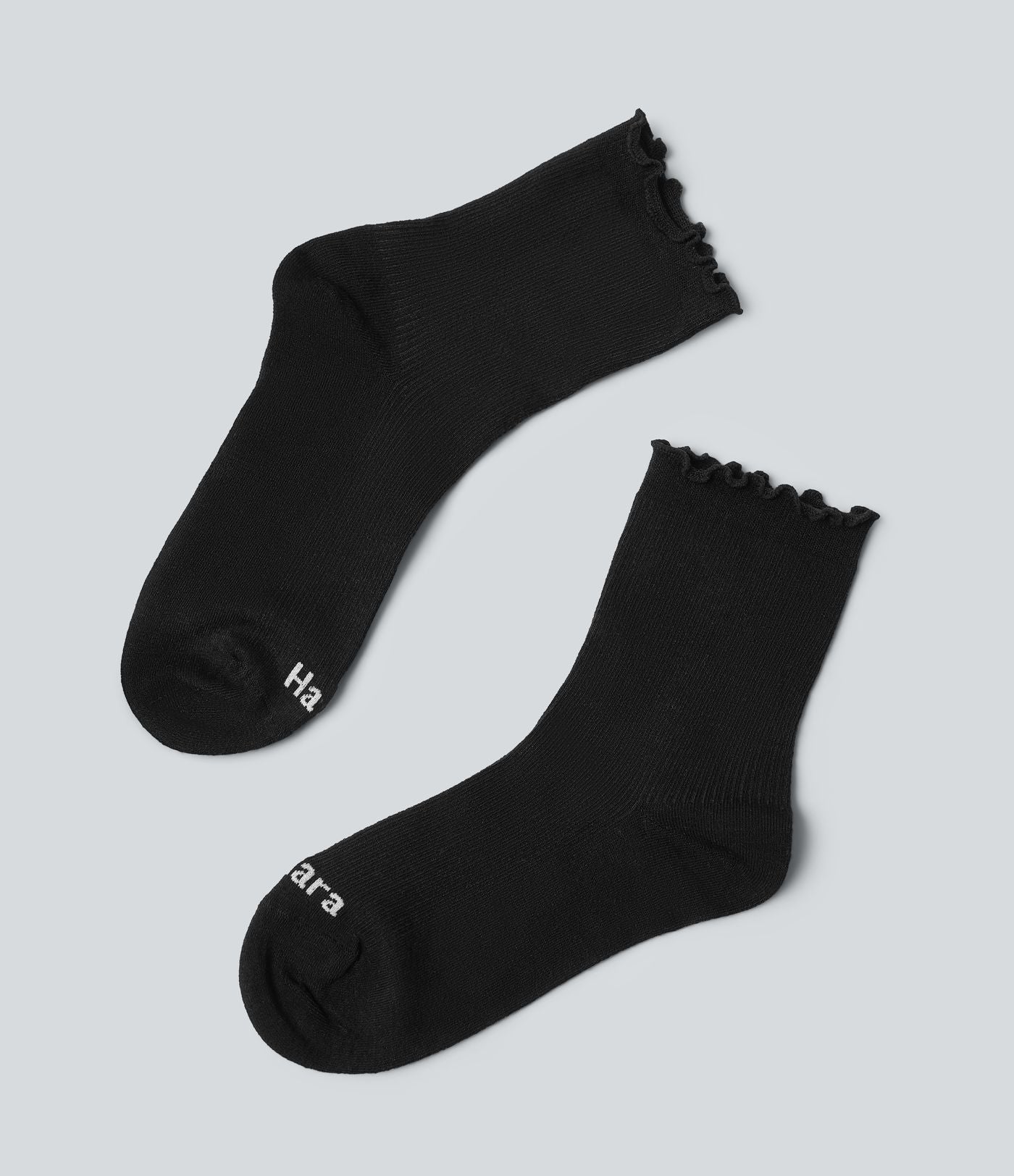Chaussettes mi-mollet à bordure ondulée