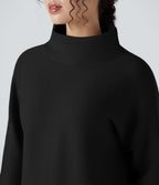 Pull casual col cheminée manches longues
