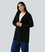 Cardigan décontracté à manches longues avec poches