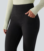 Jean évasé Halara Flex™ casual gainant taille haute avec poches