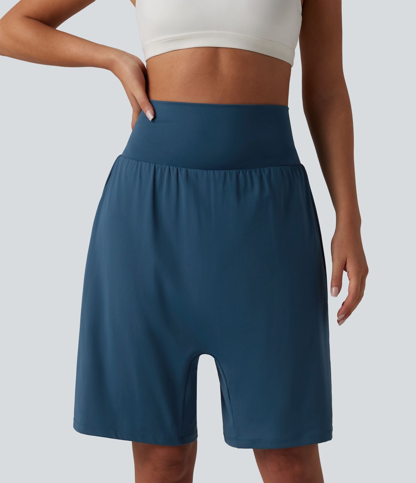 Short harem de yoga SoftlyZero™ Airy 2-en-1 effet frais InstantCool taille haute avec poche