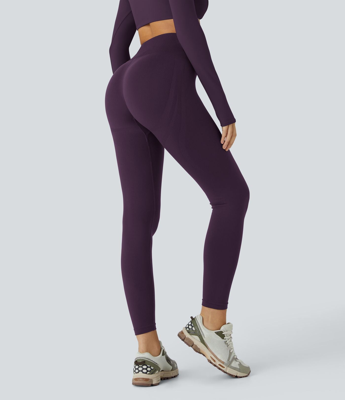 Legging yoga gainant effet push-up taille moyenne sans couture OneForm Seamless Flow