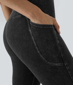 Halara Flex™ Jegging Travail Tricoté Extensible Lavé Poche Latérale Croisée