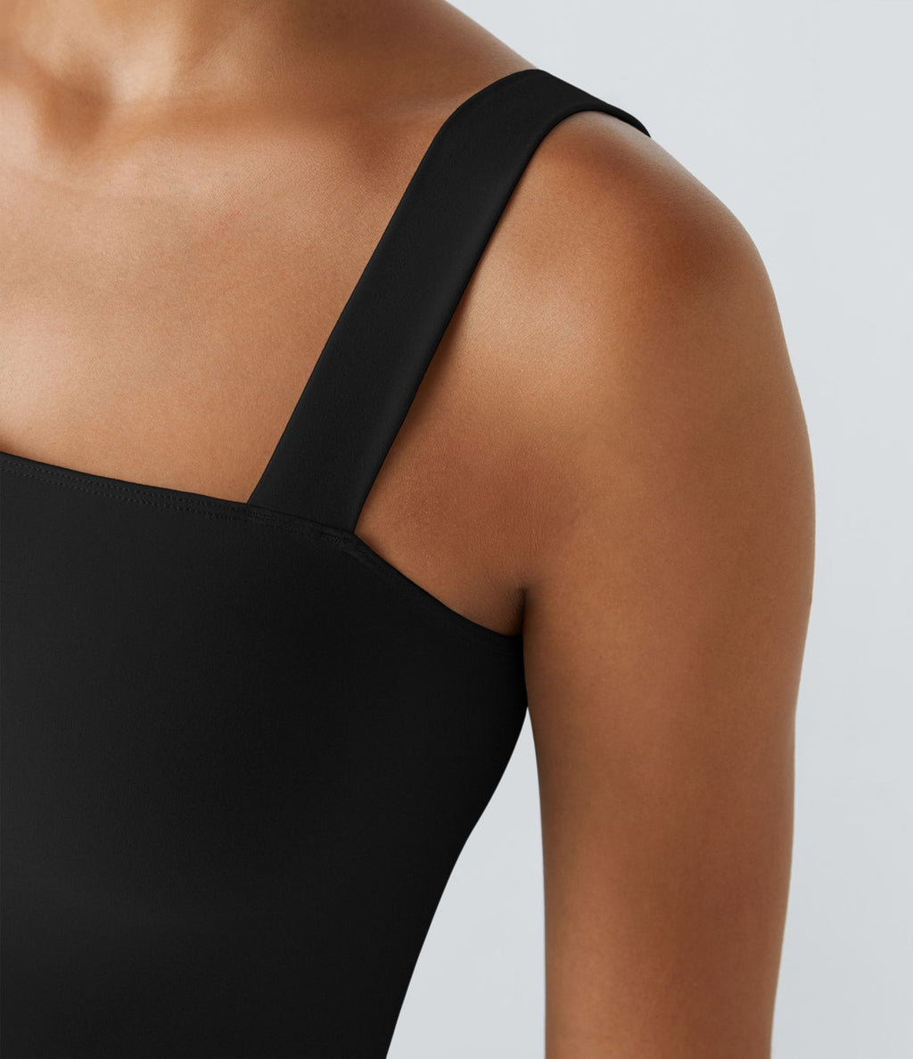 Softlyzero™ Plush Softlyzero™ Débardeur de Yoga Skinny Court à Encolure Carrée en Peluche