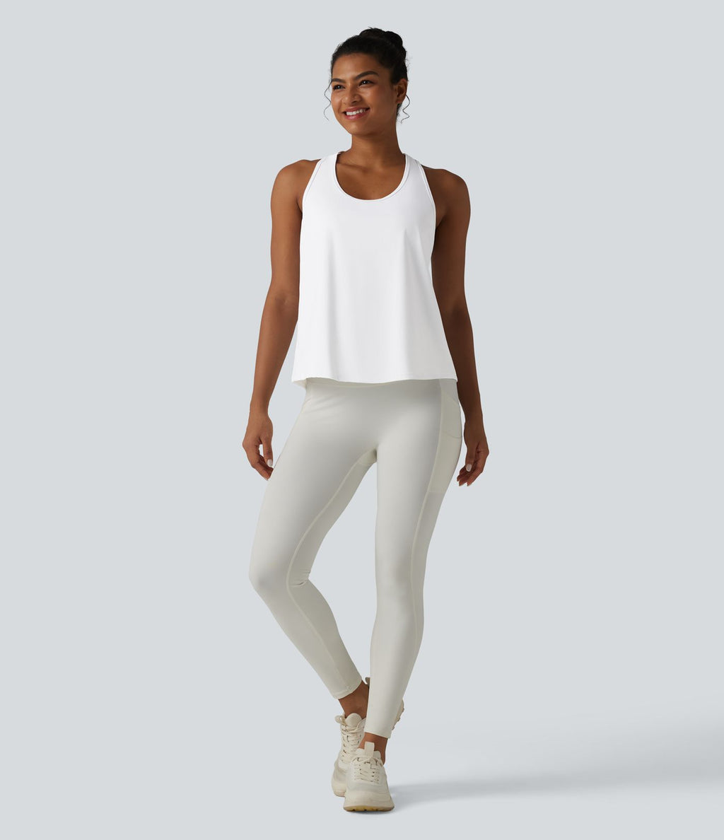 Débardeur de sport dos nageur SoftlyZero™ Airy avec dentelle contrastante effet frais InstantCool, protection solaire UPF50+