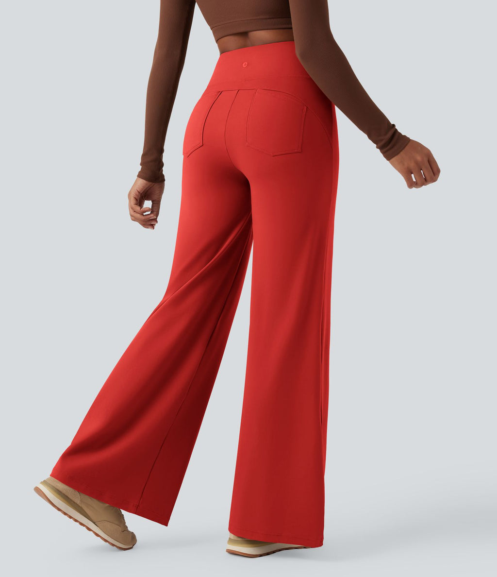 Pantalon yoga large gainant taille haute DayStretch avec poches
