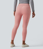 Legging casual taille haute en daim avec poches