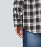 Chemise à carreaux coupe décontractée avec poche
