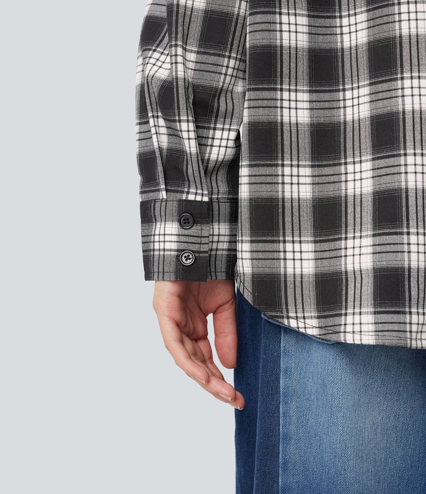Chemise à carreaux coupe décontractée avec poche