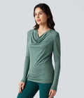 Top de sport running col bénitier manches longues