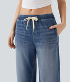Jean baggy Halara Flex™ taille basse avec cordon de serrage et poches