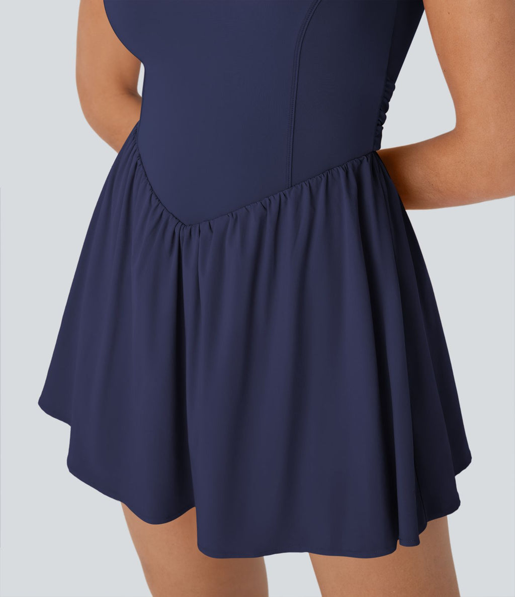 Robe active danse mini 2-en-1 Breezeful™ dos nu avec liens dos séchage rapide et poche latérale - Édition Easy Peasy