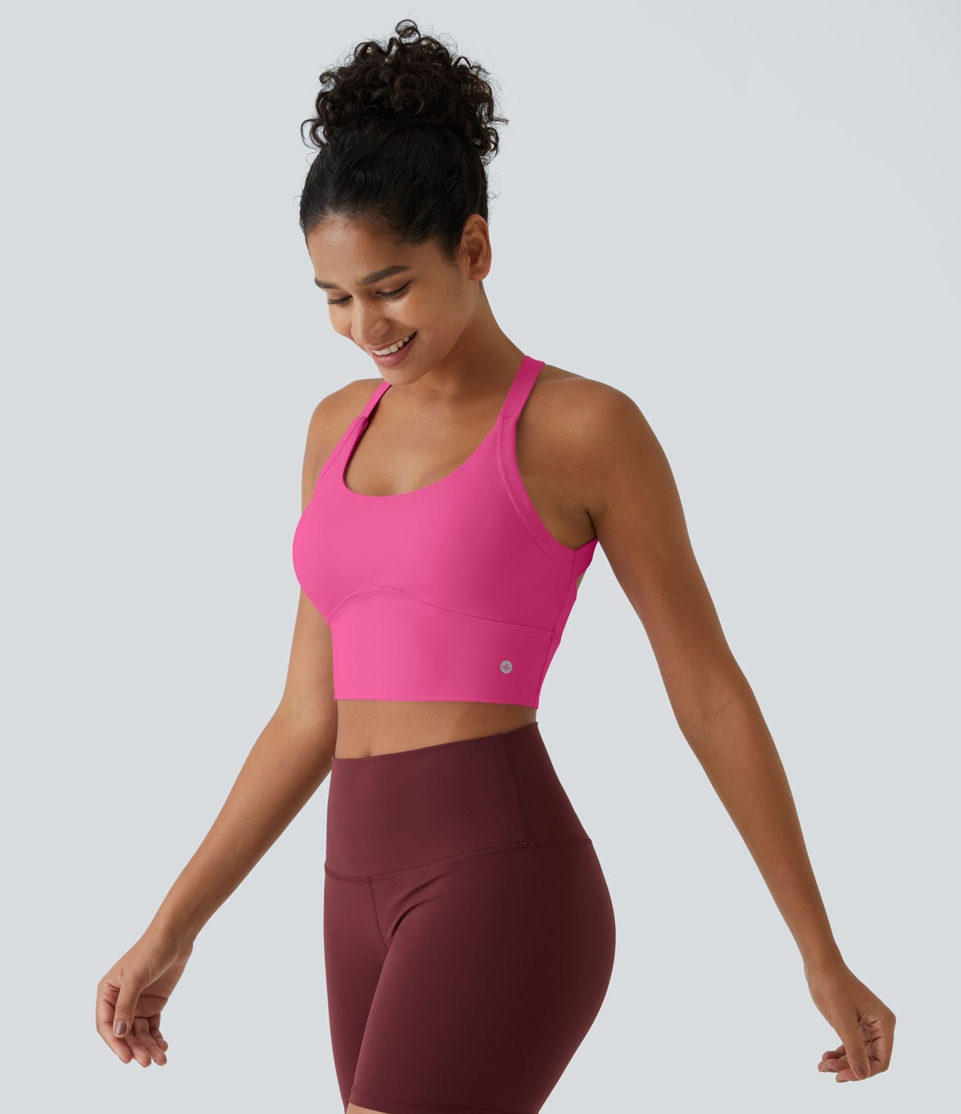 Débardeur yoga court SoftlyZero™ Plush à découpes A-C