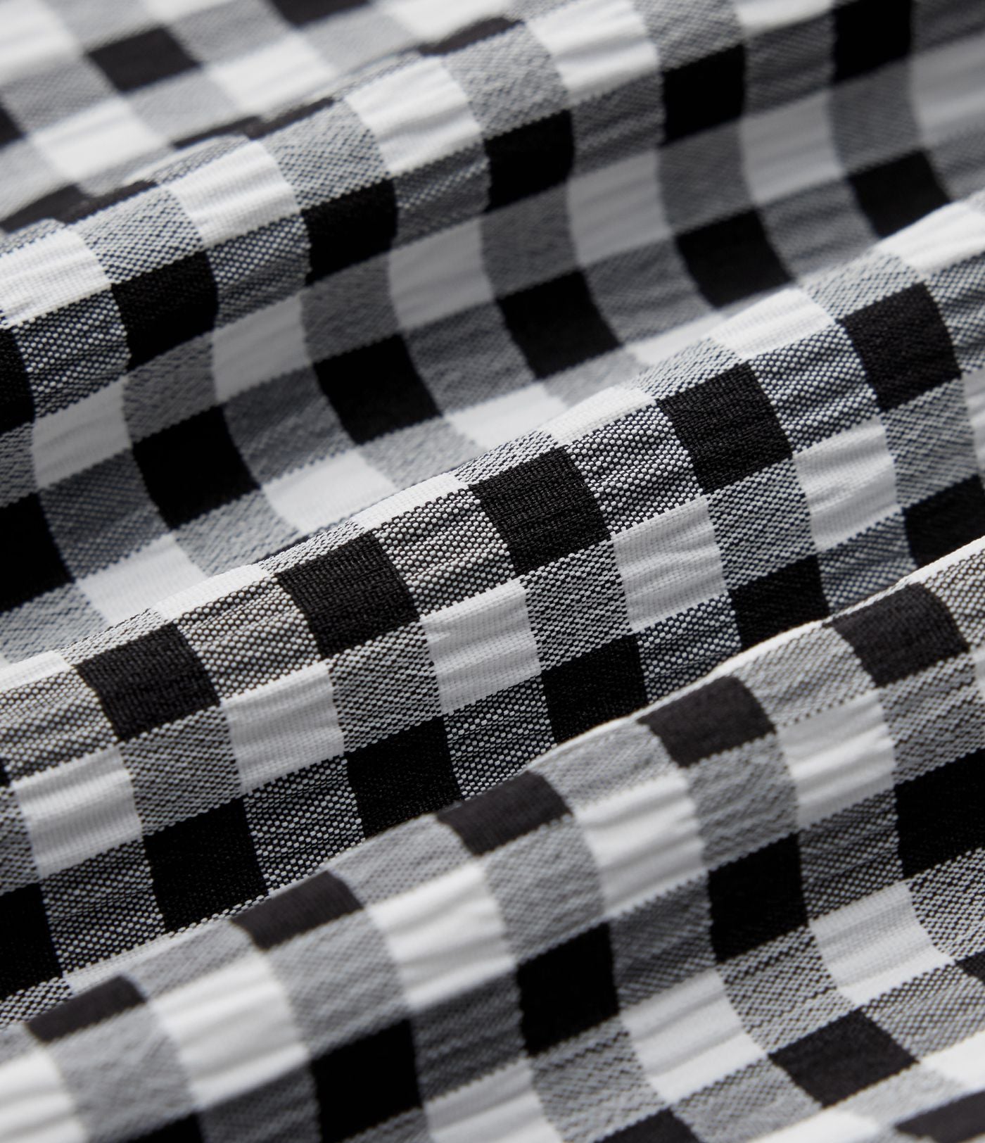 Short ample taille haute à carreaux vichy avec cordon de serrage et poches