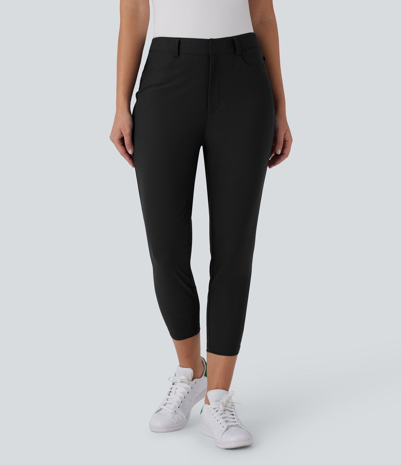 Pantalon de Golf Capri Taille Moyenne avec Poches Multiples, Coupe Fuselée, Séchage Rapide - Avec Poche pour Tees - Protection UPF40+