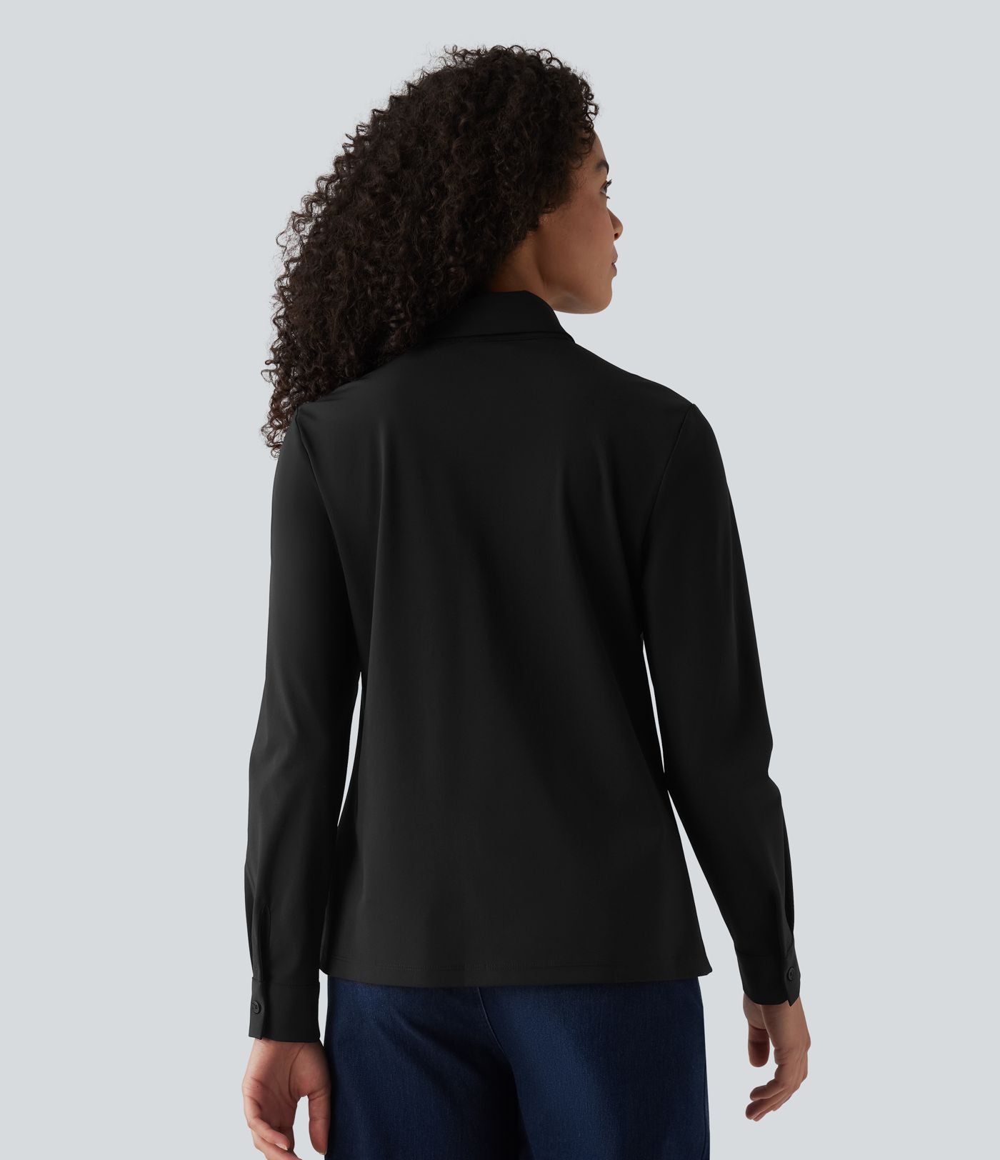 Chemise de travail infroissable à séchage rapide col manches longues