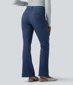 Jean Halara Flex™ mi-taille évasé à rayures décontracté avec poches