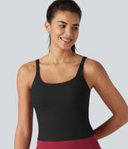 Débardeur de danse dos nu col U avec soutien-gorge intégré