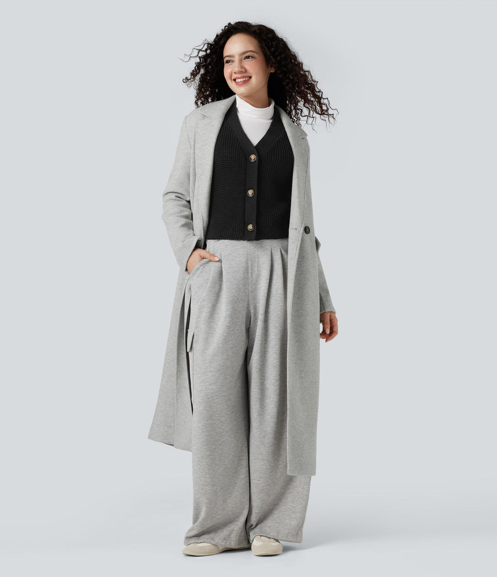 Cardigan gaufré col V manches longues