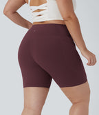 Short cycliste 17,5 cm d'entraînement gainant taille haute grande taille avec poches Halara UltraSculpt™
