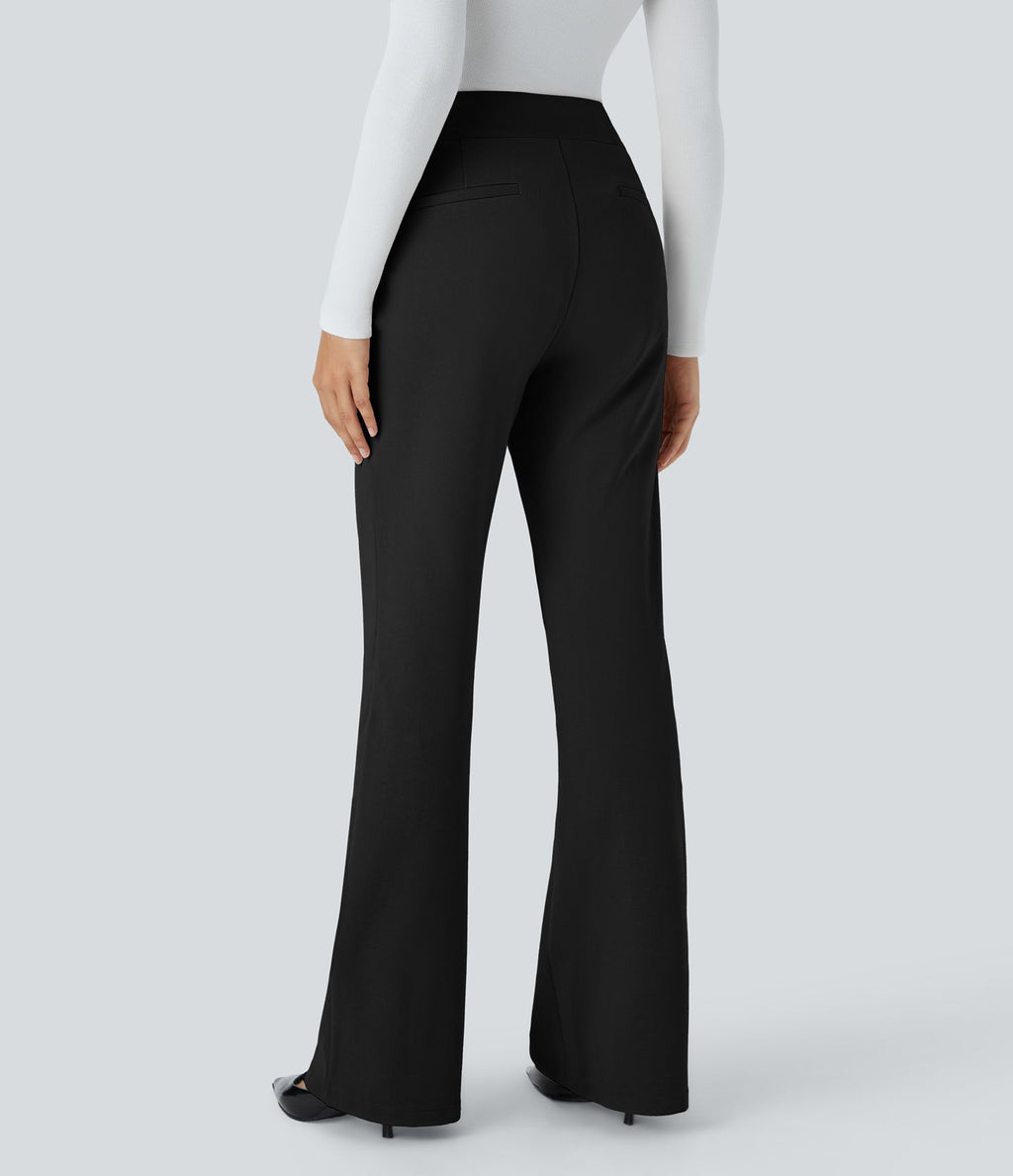 Pantalon tailleur ajusté zippé taille haute Halara Flex™ avec poches