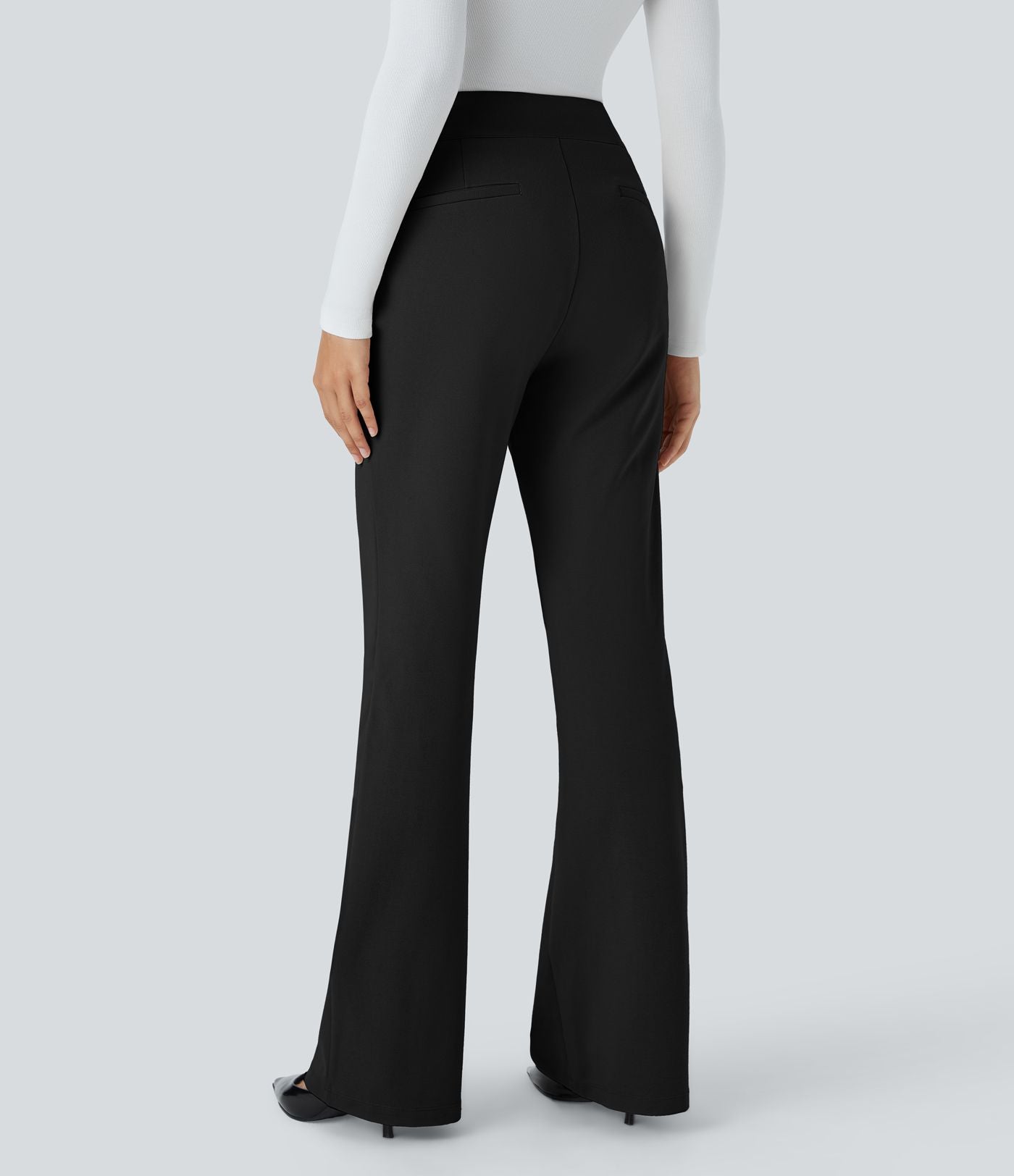 Pantalon tailleur ajusté zippé taille haute Halara Flex™ avec poches