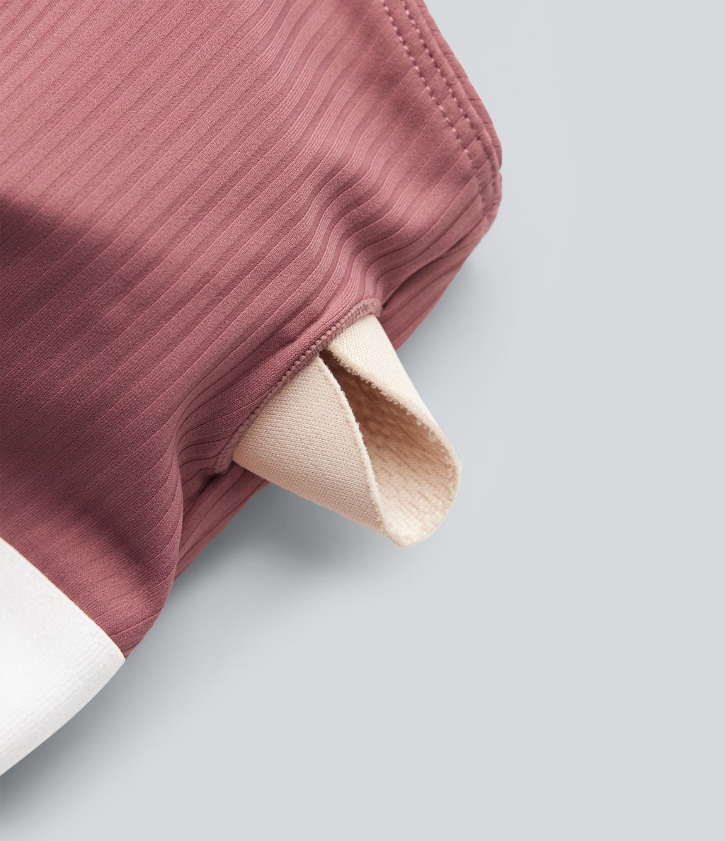 Débardeur de danse dos nu col U avec soutien-gorge intégré