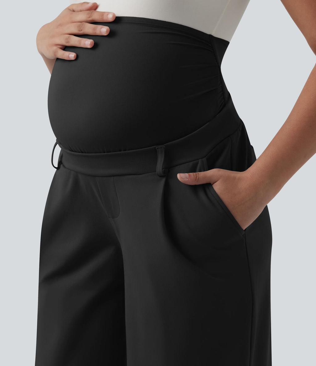 Pantalon tailleur de grossesse Halara Flex™ DayStretch coupe droite taille super haute avec poches