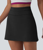 Jupe courte décontractée 2 en 1 SpacerTek™ taille haute avec effet ventre plat