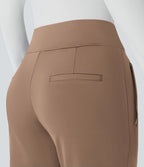 Pantalon tailleur évasé taille mi-haute Halara Flex™ DayStretch avec zip latéral et poches