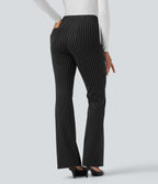 Halara Flex™ Pantalon tailleur évasé à rayures taille haute avec poches