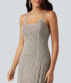 Robe nuisette longue fluide en tulle à pois pour demoiselle d'honneur et invitée de mariage