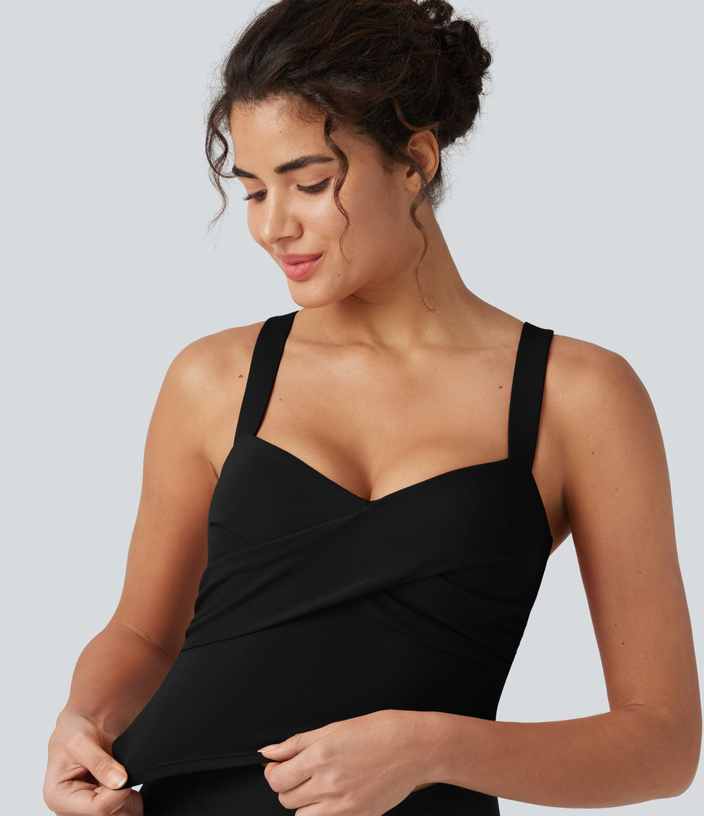 Débardeur court de yoga SoftlyZero™ Plush décolleté en cœur soutien-gorge intégré